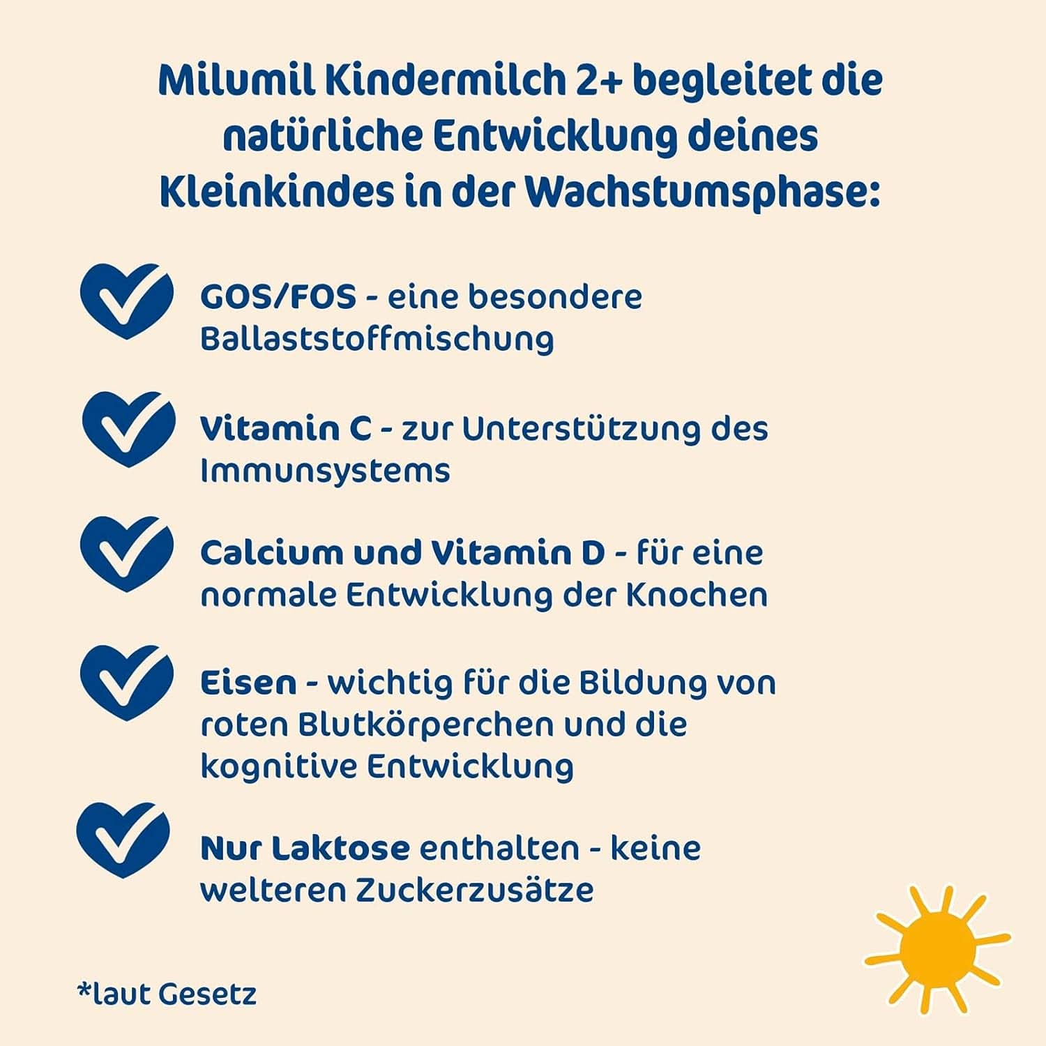 Milupa Milch für Kinder Milumil 1 plus – ab 1 Jahr – für Kleinkinder in der Wachstumsphase – begleitet die natürliche Entwicklung – 5 x 550 g Pulver Mutter und Kind Naty Shop