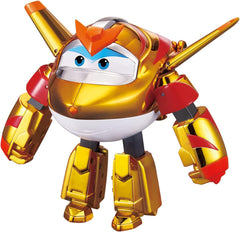 Super Wings EU750231 – Golden Boy Cabrio-Flugzeug, ca. 20,5 cm großes Kinderspielzeug, verwandelbare Flugzeug- und Roboter-Actionfiguren, Naty Shop
