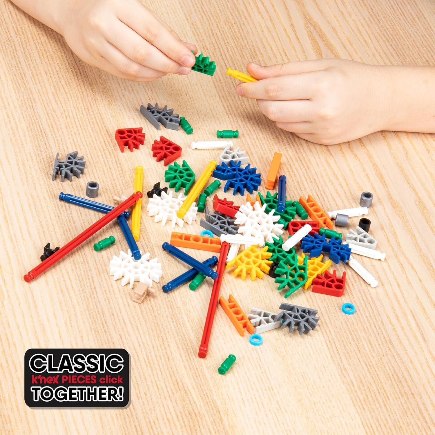 Basic Fun K'Nex Imagine Power and Play Motorisiertes Bauset, Lernspielzeug für Kinder, 529-teiliges STEM-Lernset, Ingenieurwesen für Kinder