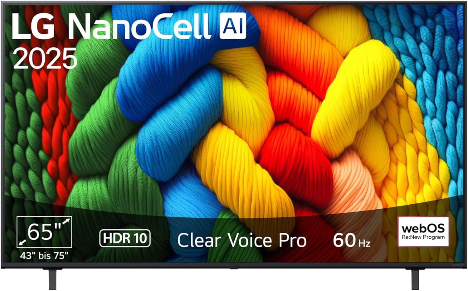 Televizor LG 43NANO80A6B, 43 inch (109 cm), 4K NanoCell AI TV (procesor α7 Gen8 4K AI, webOS 25, 60Hz) [Anul modelului 2025]