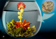 Flori de ceai „THREE FLOWER” 1 bucată de ceai | Frunze de ceai verde - Flori de gălbenele - Flori de cresson european | Ideal pentru iubitorii de ceai | Ceai verde | Ceai de flori | 6G