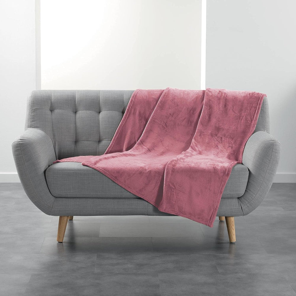 Douceur D'Intérieur, Pătură din flanel, 125 X 150 Cm, Roz, Flanel Plapumi si pilote Naty Shop Titlu implicit