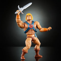 Masters of the Universe Origins Spielzeug, He-Man-Actionfigur aus der Cartoon-Kollektion, lebensgroß, ca. 14 cm großer Held mit Rüstung, 2 Schwertern und Mini-Comics HYD17 Actionfiguren Naty Shop