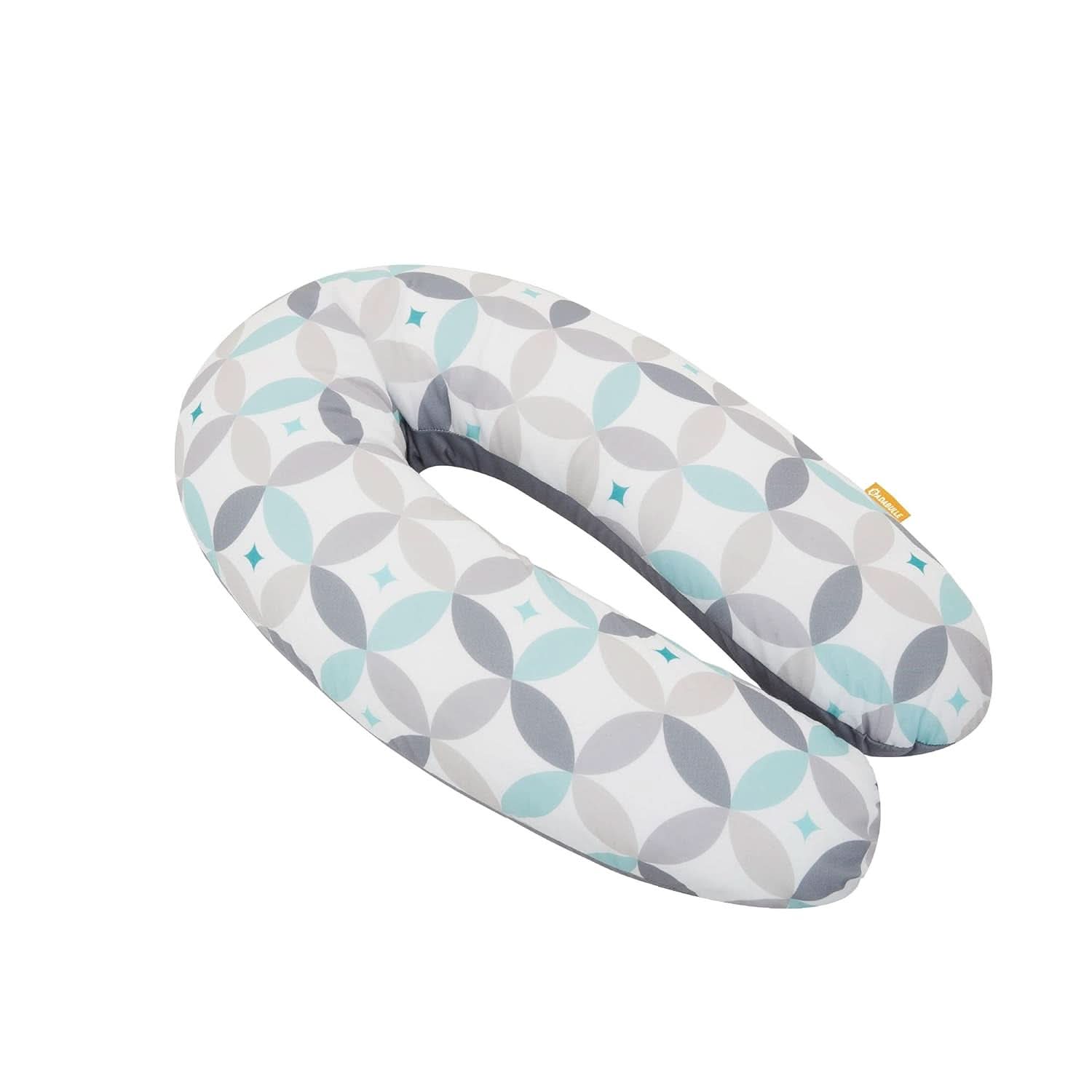 Badabulle Pernă de alăptare și pernă de sarcină pufoasă, 150 cm, include husă, formă ergonomică Accesorii Hrana si Alaptare Bebe Naty Shop Graphic