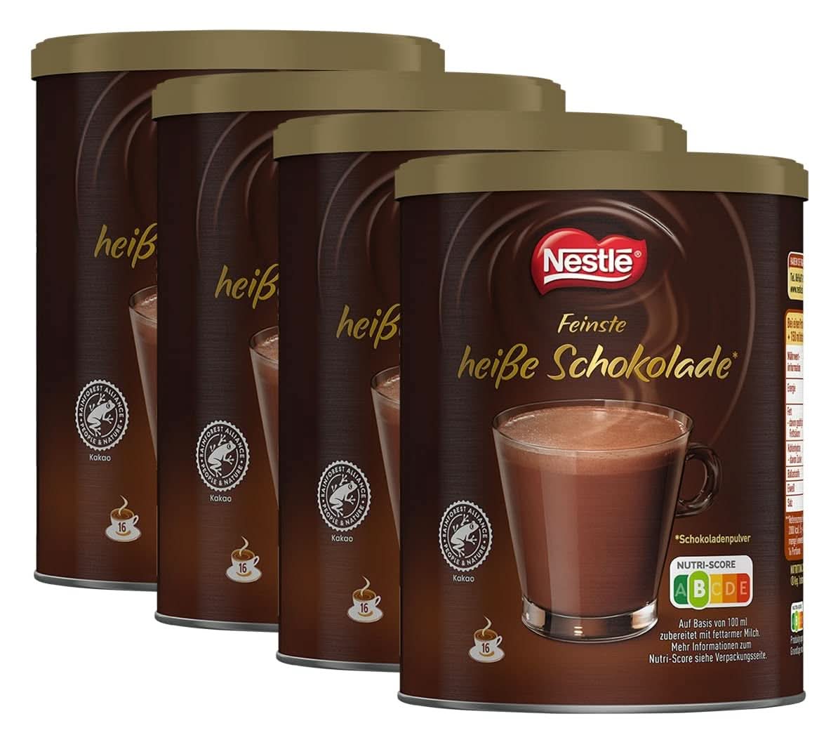 Nestlé Feinste heiße Schokolade, 1 Packung (1 x 250 g) Kakao und heiße Schokolade Naty Shop 4 x 250 Gramm Schokolade