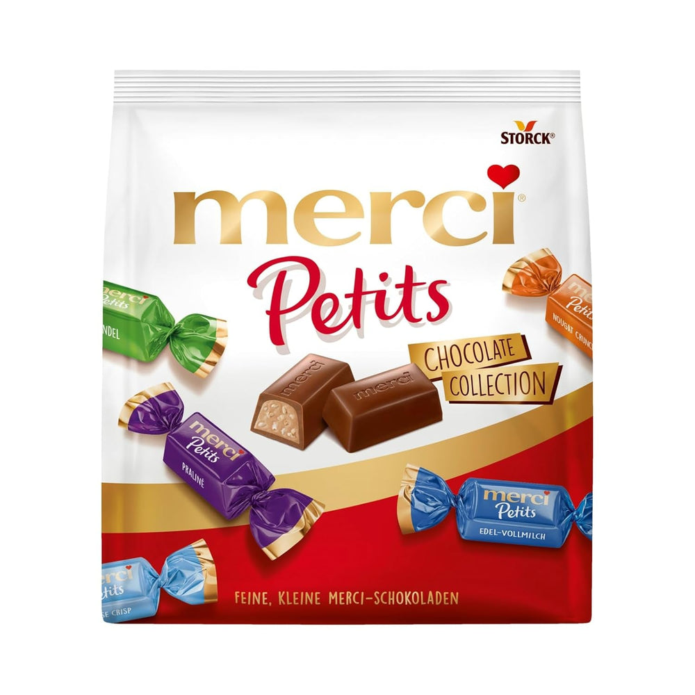 Merci Together – 1 x 175 g – Ciocolate umplute în cinci sortimente cu ciocolată fină cu lapte – Praline de ciocolată pentru a fi împărțite și oferite cadou