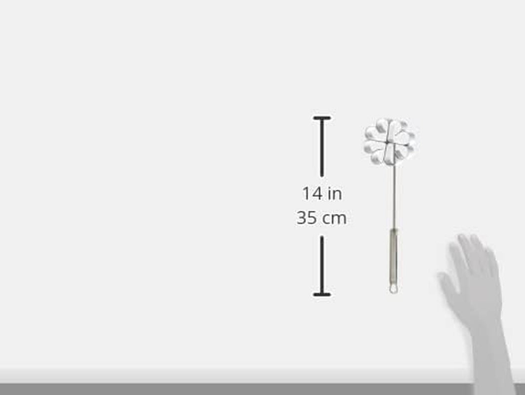 774300 Formă de copt rozetă de flori înclinată 9x3 cm din oțel inoxidabil, argintie, 15 x 9 x 3 cm