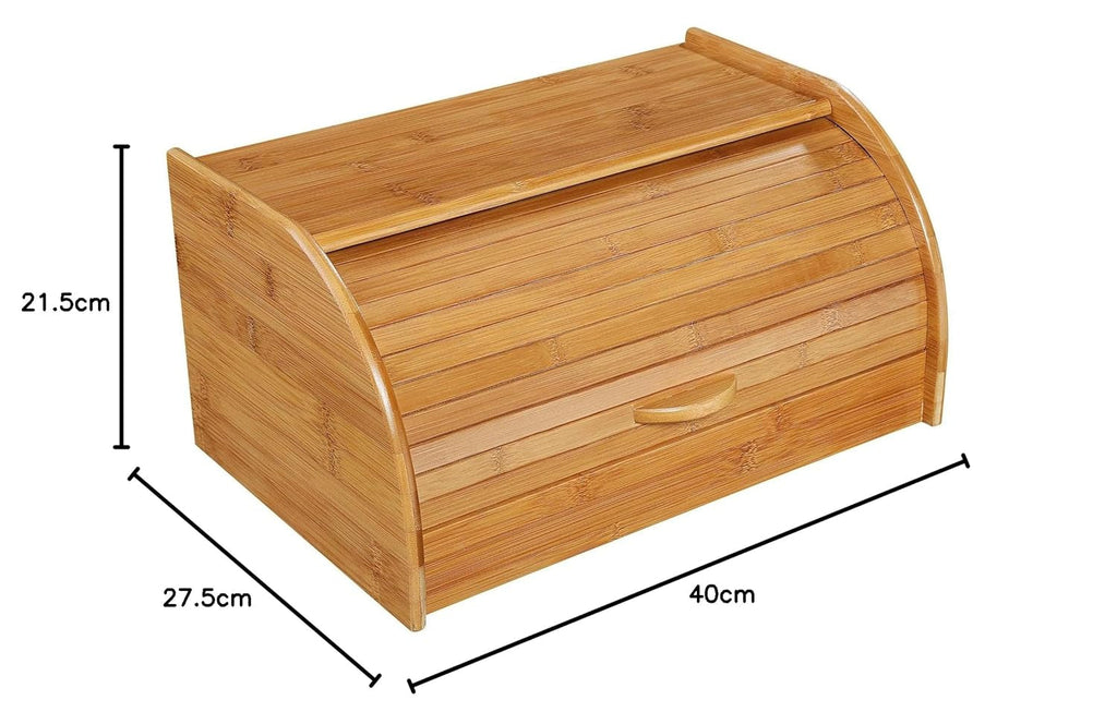 54118 Coș pentru pâine, bambus 40 x 26 x 20 cm, maro, 40.x 27.5 x x 21.5 cm Cutii depozitare alimente Naty Shop