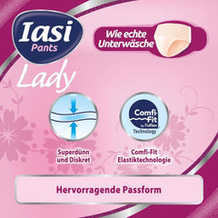 Pantaloni LADY, 48 de pantaloni de incontinență urinară de unică folosință, absorbție Plus, mărimea S pentru femei, 48 de bucăți