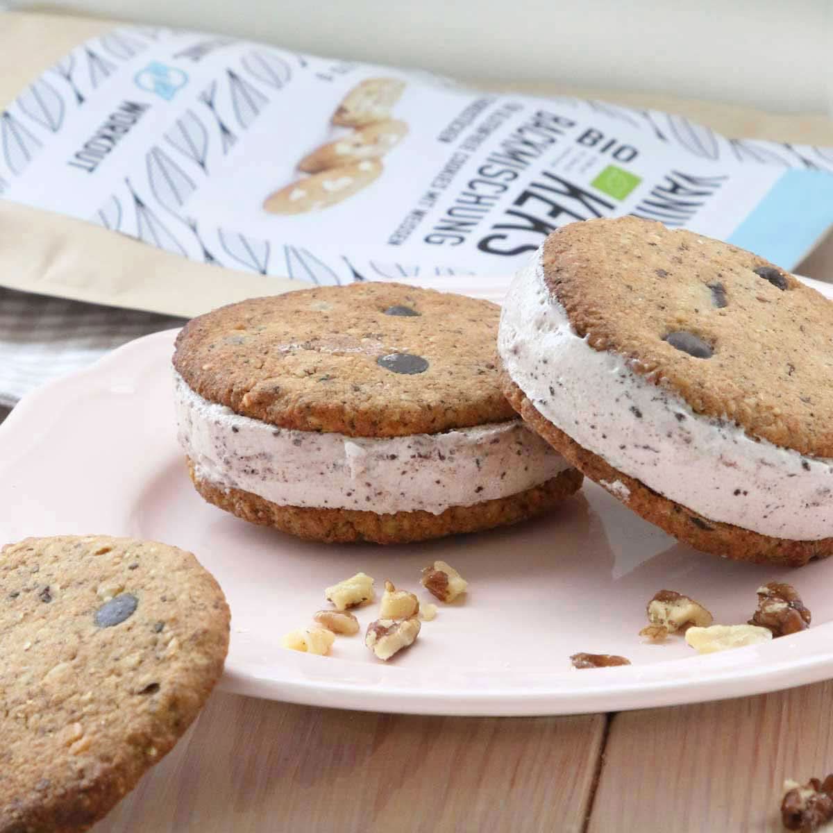 Mischung für vegane Schokoladenkekse, ohne Zuckerzusatz, mit Mandelmehl Naty Shop Kitchen