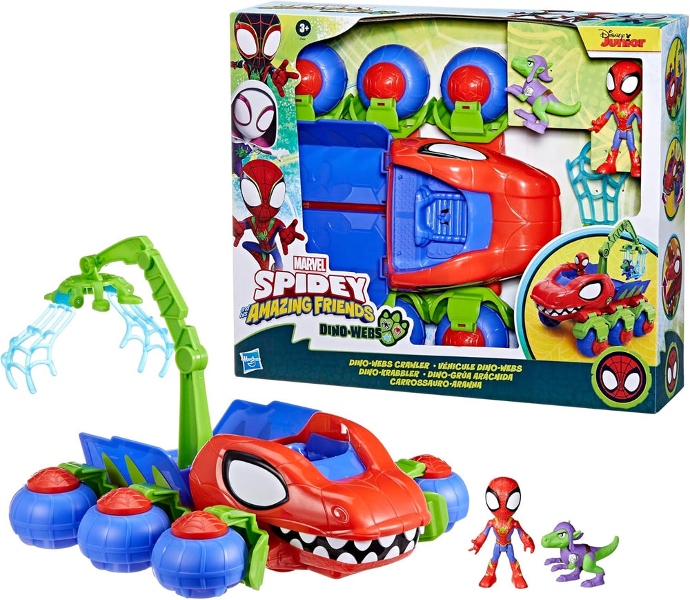 Marvel Spidey und seine Superfreunde Dino Crawler Superhelden-Spielset mit Spidey- und Dino-Figuren und Transportspielzeug für Kinder ab 3 Jahren. Actionfiguren Naty Shop