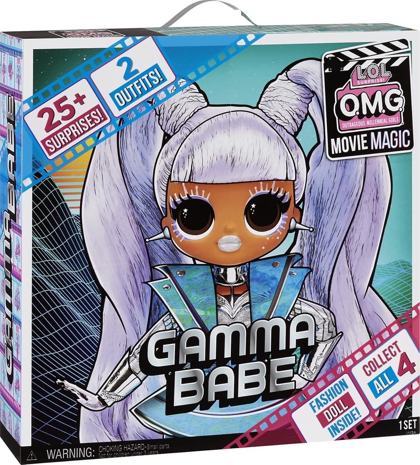 L.O.L. Surprise! 577898EUC OMG Movie Magic Gamma Babe-Modepuppe zum Sammeln mit 25 Überraschungen & Film/Theater-Spielset-Serie 1-Enthält Mode, Accessoires und mehr-Für Jungen und Mädchen ab 4 Jahren