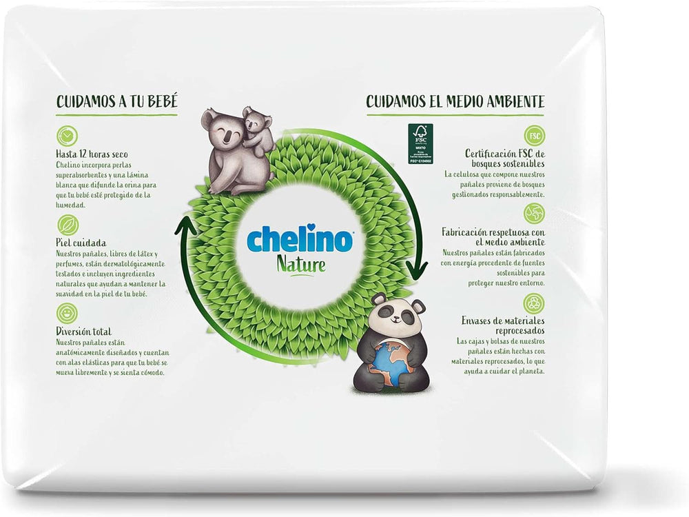 Chelino Natura Windeln für Kinder Größe 5 (13-18 kg), 180 Windeln Mutter und Kind Naty Shop