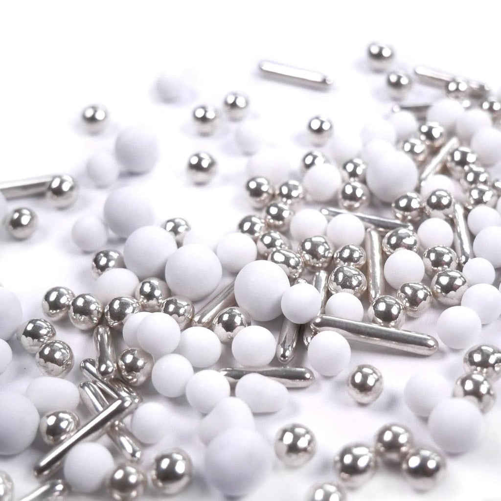 Streusel Hero Chocolate Mix Silver White Sprinkles, 40 grame Naty Shop 40 grame