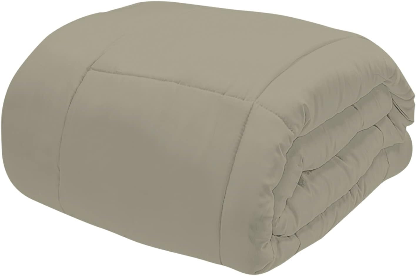Lenjerie de pat italiană, plapumă de iarnă, taupe/crem, 250X200Cm Plapumi si pilote Naty Shop