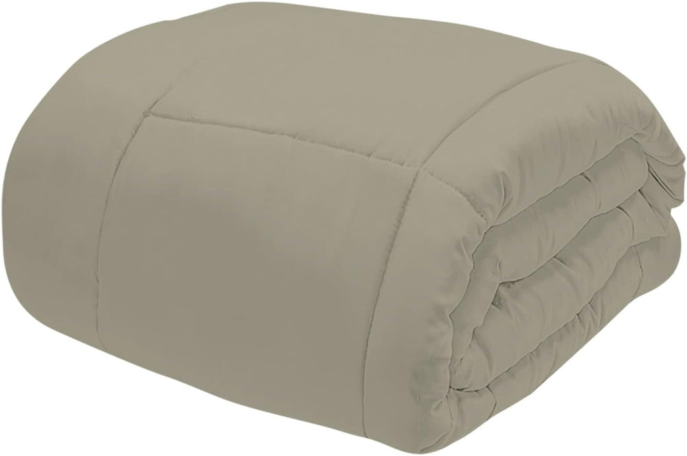 Lenjerie de pat italiană, plapumă de iarnă, taupe/crem, 250X200Cm Plapumi si pilote Naty Shop