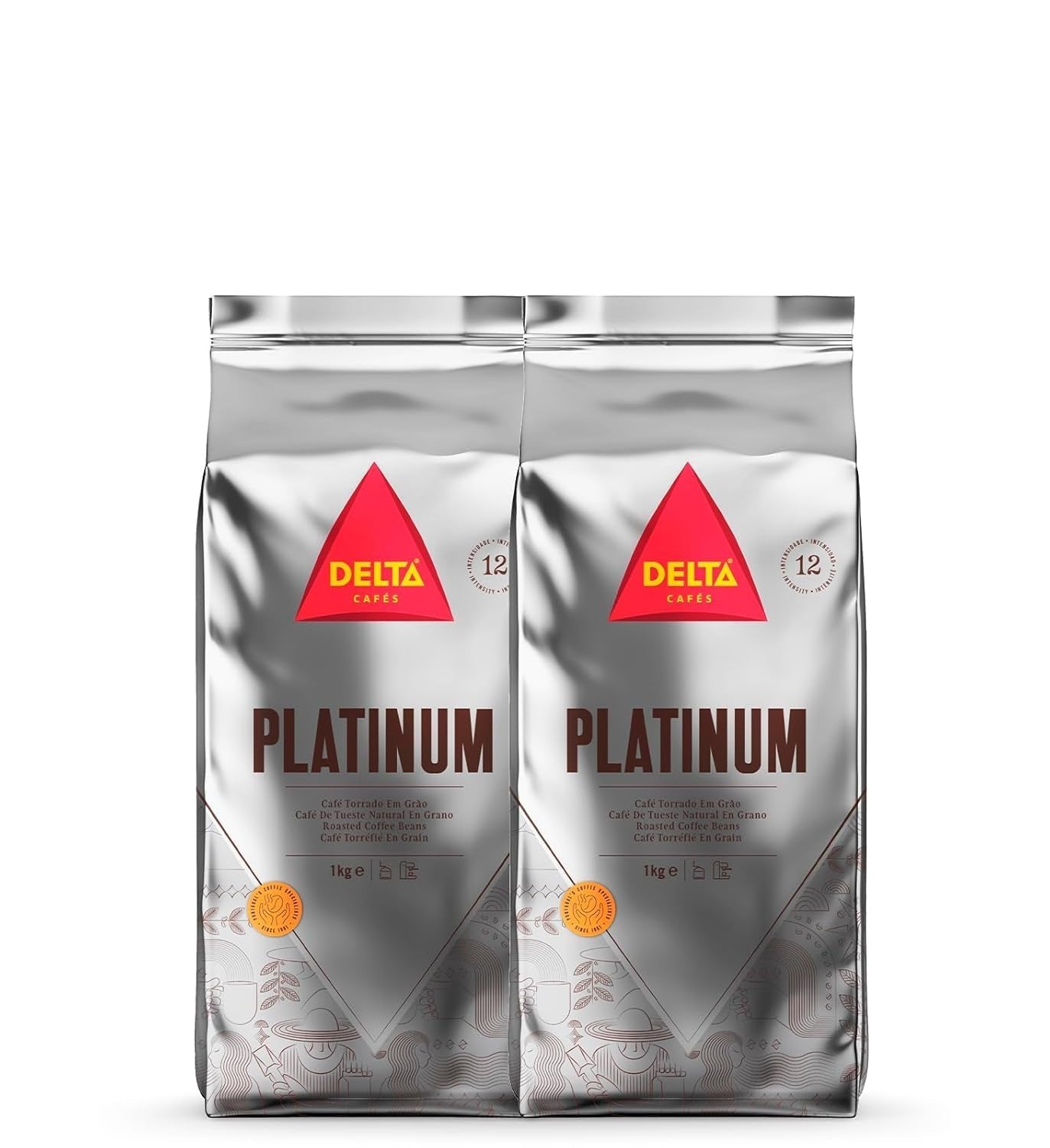 Delta Cafés Superior Kaffeebohnen, 1 kg Naty Shop Platinum Kaffee