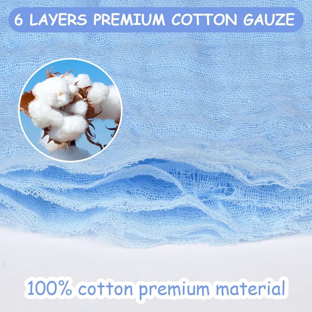 Baby-Musselin-Handtücher, Packung mit 8 saugfähigen Handtüchern aus Bio-Baumwolle, 25 x 25 cm. Mutter und Baby Naty Shop