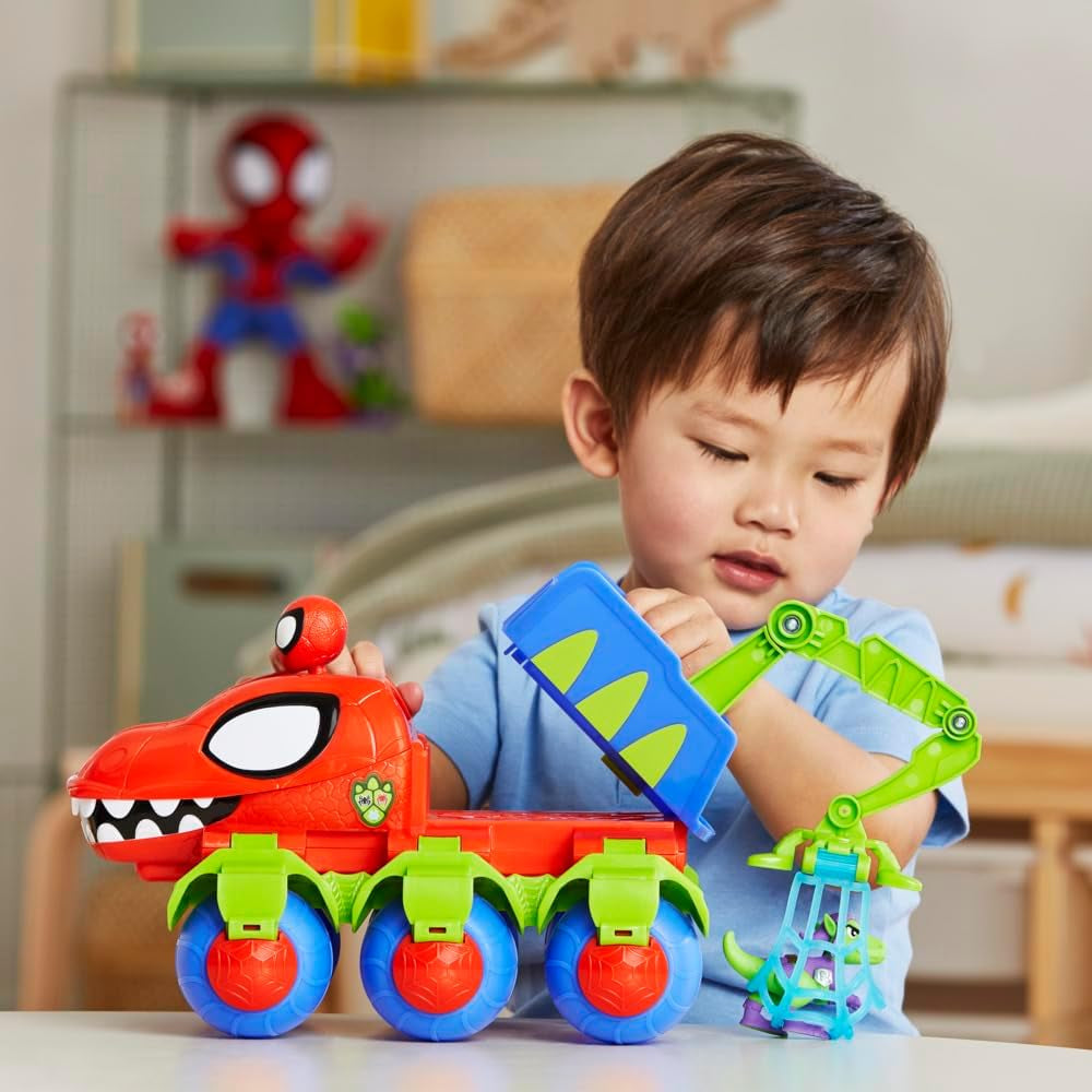 Marvel Spidey und seine Superfreunde Dino Crawler Superhelden-Spielset mit Spidey- und Dino-Figuren und Transportspielzeug für Kinder ab 3 Jahren. Actionfiguren Naty Shop