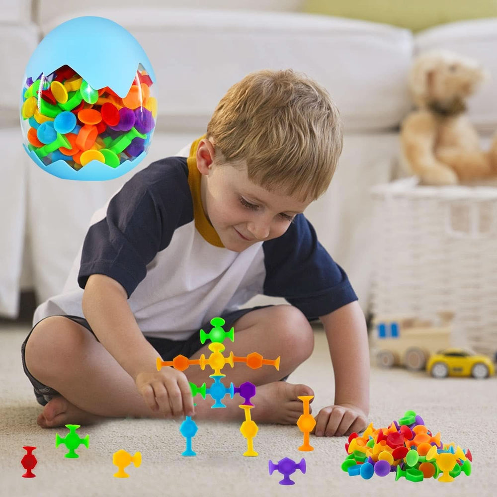 Packung mit 48 Saugnapfspielzeugen, Montessori-Badespielzeug für Mutter und Baby, Naty Shop