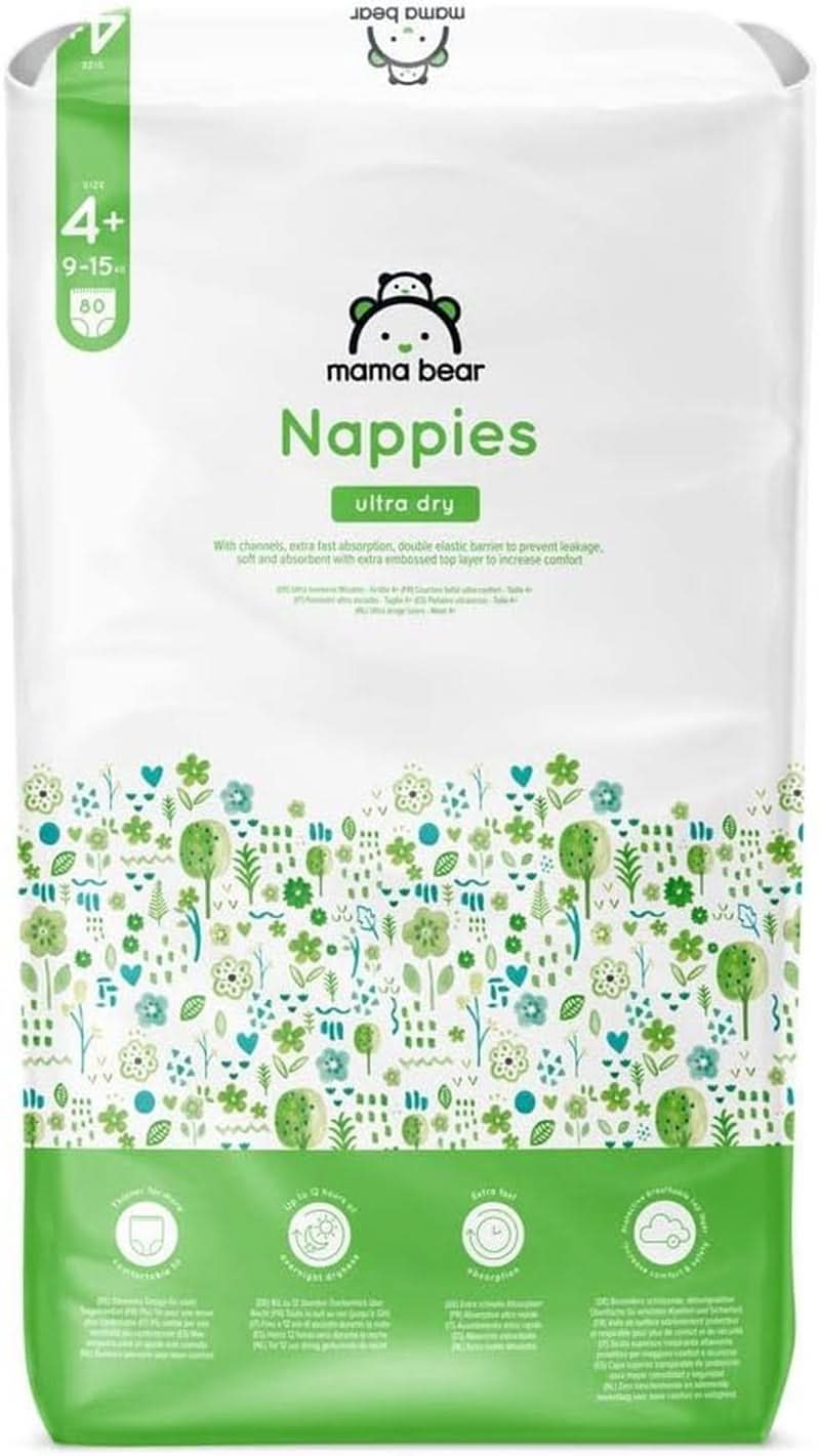 Scutece Mama Bear Ultra Dry, diverse marimi si cantitati Mama si Copilul Naty Shop 4+ (9-15 Kg) Pachet individual