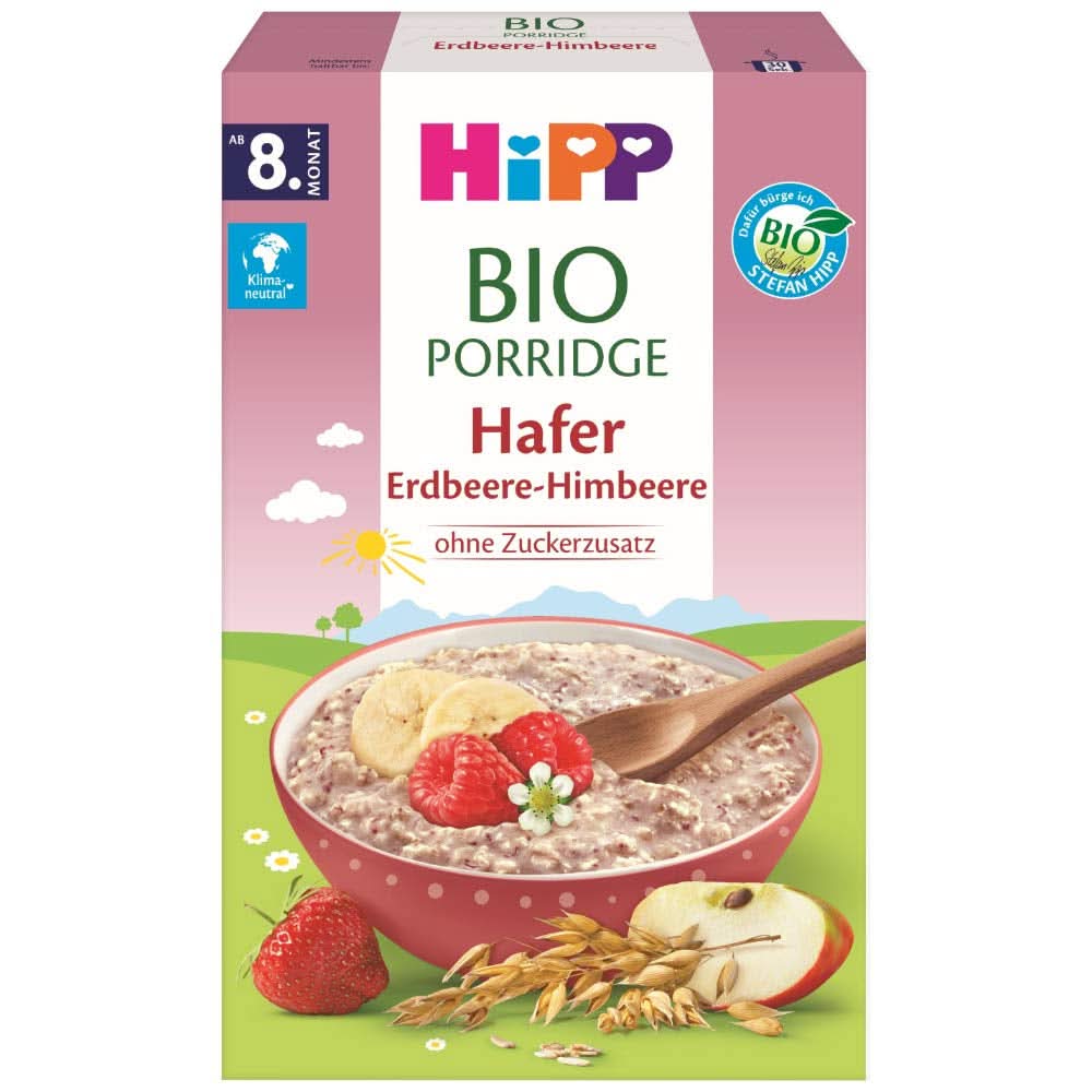 Hipp Bio-Früchtemüsli, Packung mit 6 x 200 Gramm Naty Shop Cerealien 6 x 200 Gramm Haferbrei