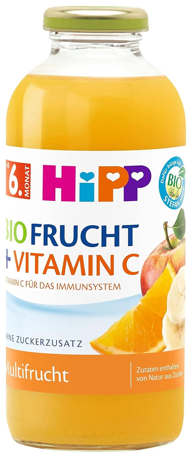 Hipp Bio-Getränke mit Fruchtsaft +, Multifruit mit Vitamin C, 6er Pack (6 x 0,5 L) Mutter und Kind Naty Shop 6 x 500 ml Multifruit
