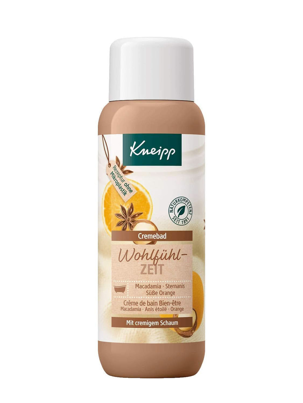 Kneipp, Badecreme, Mandelmilch + Mandelöl, 400 ml Dusche und Bad Naty Shop 400 ml Orange