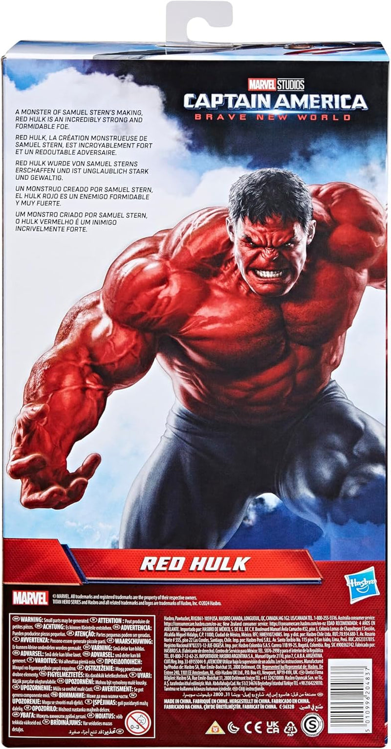 Marvel Studios Captain America Brave New World, Titan Hero Series Deluxe Red Hulk Actionfigur Actionfiguren Naty Shop