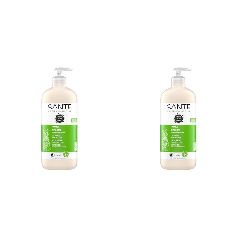 SANTE Naturkosmetik Erfrischendes Duschgel mit Zitrusduft, 950 ml Dusche und Bad Naty Shop 2 Stück x 950 ml Fruchtig, frisch