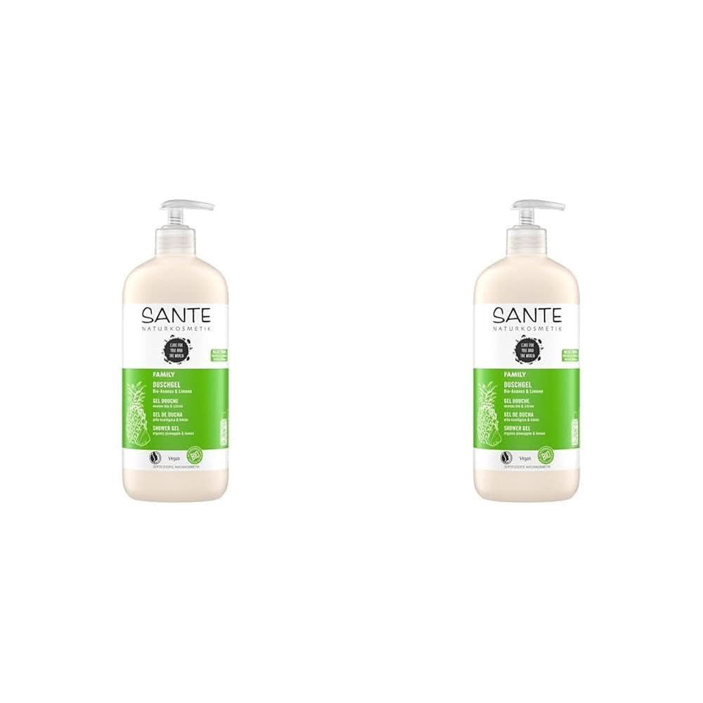 SANTE Naturkosmetik Erfrischendes Duschgel mit Zitrusduft, 950 ml Dusche und Bad Naty Shop 2 Stück x 950 ml Fruchtig, frisch