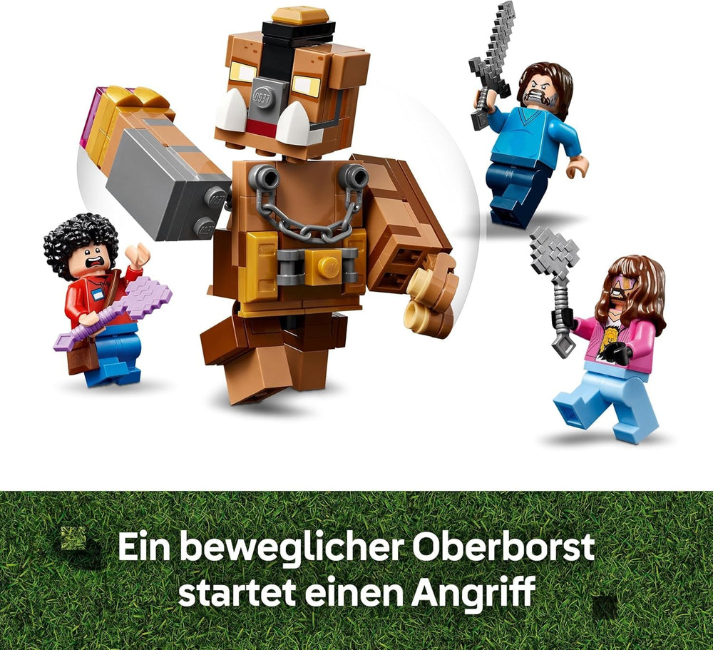 LEGO Minecraft Waldanwesen mit Boxring - Interaktives Gaming Spielzeug- Baby-Zombie, Steve, Garret und Henry Minifiguren - Gamer Geschenk für Jungen, Mädchen und Videospiel Fans ab 10 Jahren - 21272