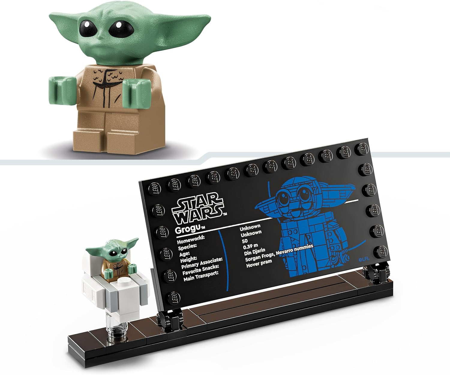 LEGO Star Wars 75403 Grogu in Seiner Repulsorwiege aus The Mandalorian - Minifigur zum Sammeln - Modell zum Bauen, Spielen und Ausstellen - Wohn-Deko - Geschenk für Jungen und Mädchen ab 10 Jahren