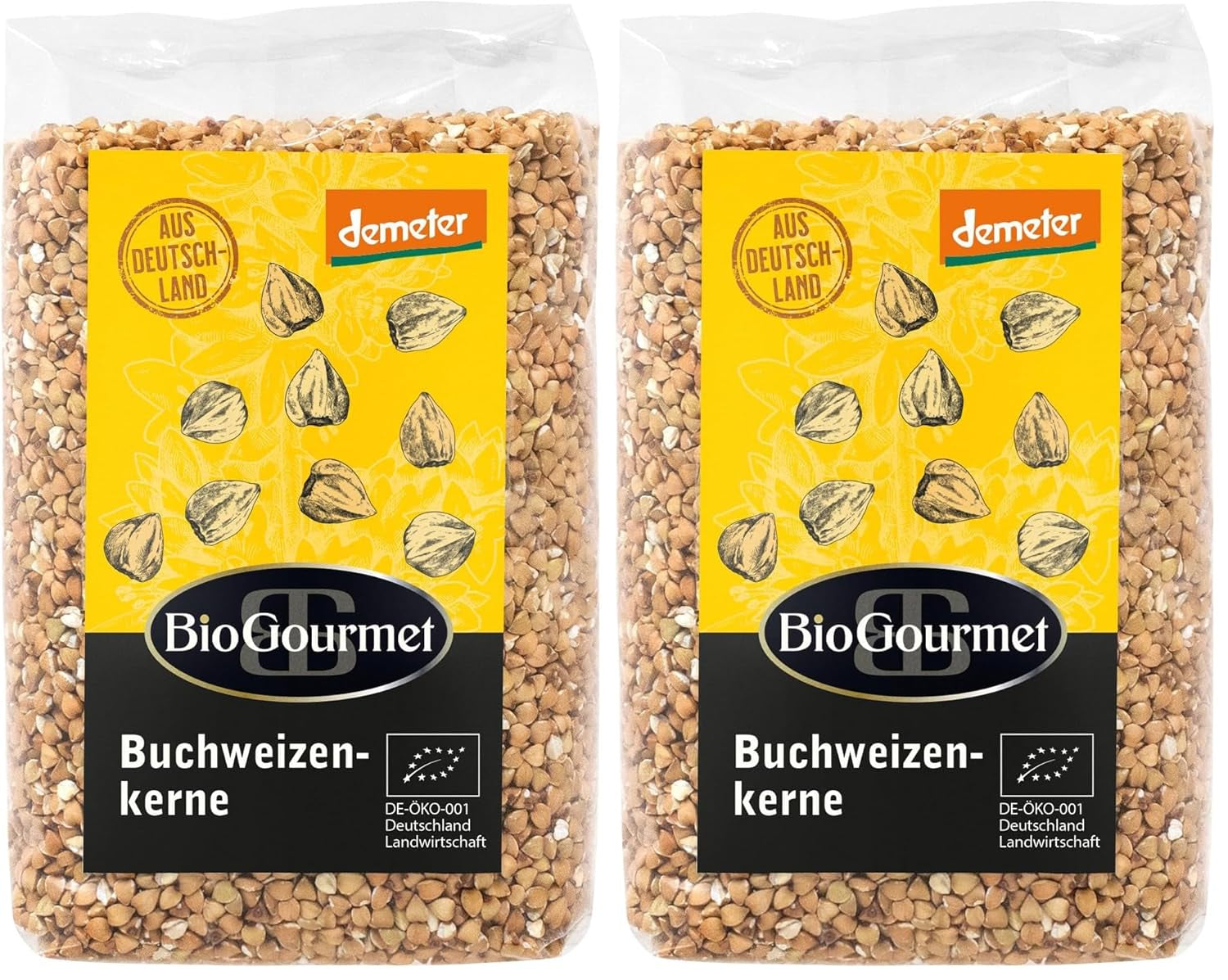 Buchweizen BioGourmet Demeter – 500g Beutel | Glutenfrei, ballaststoffreich und regional | Aus deutschem Bio-Anbau (Baden-Württemberg/Bayern) | Ideal für Müsli, Salate und Beilagen