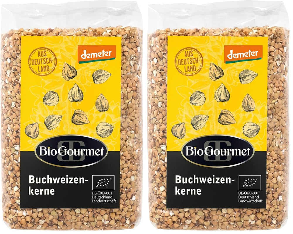 Buchweizen BioGourmet Demeter – 500g Beutel | Glutenfrei, ballaststoffreich und regional | Aus deutschem Bio-Anbau (Baden-Württemberg/Bayern) | Ideal für Müsli, Salate und Beilagen