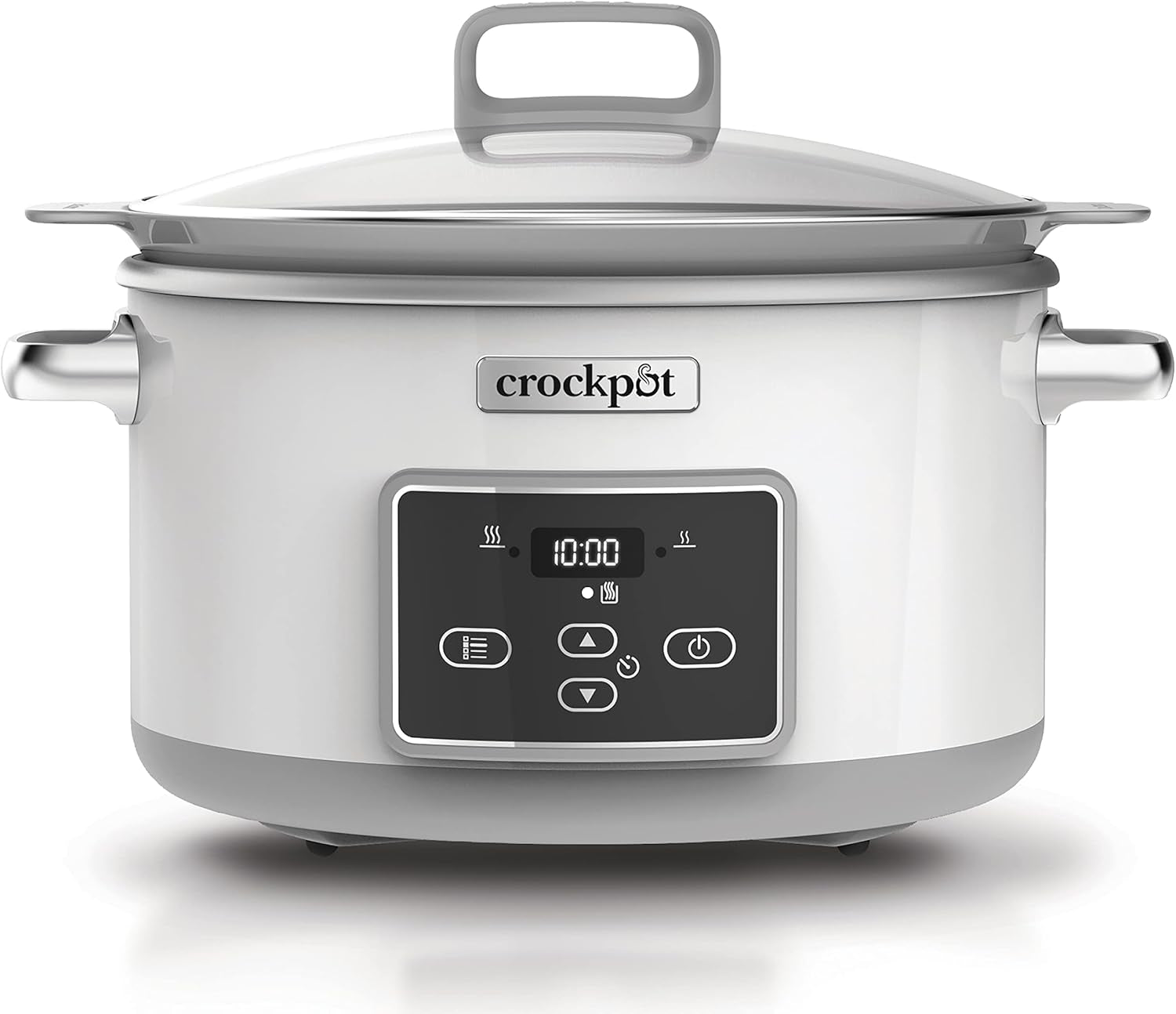 Crock-Pot Digital Slow Cooker Saute Slow Cooker mit Duraceramic 5 Liter, CSC026X Slow Cooker Naty Shop White 5 Liter