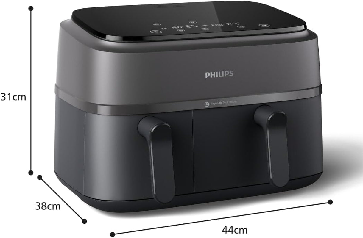 Philips Dual Basket Airfryer 3000 Series mit Frühstücksset, 9 Liter, 2 Schubladen Haushaltsgeräte Naty Shop
