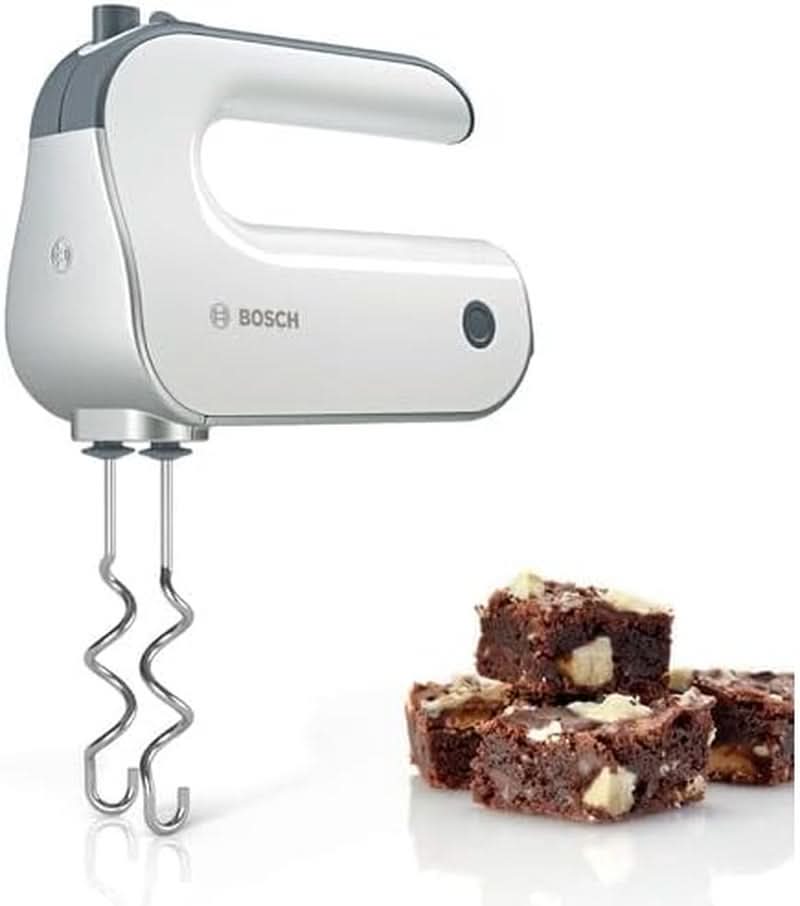 Bosch Handrührer Styline MFQ4835DE, 2X2 Rührbesen, 2 Edelstahl-Knethaken, Spülmaschinengeeignet, 575 W, Weiß Bucatarie Naty Shop