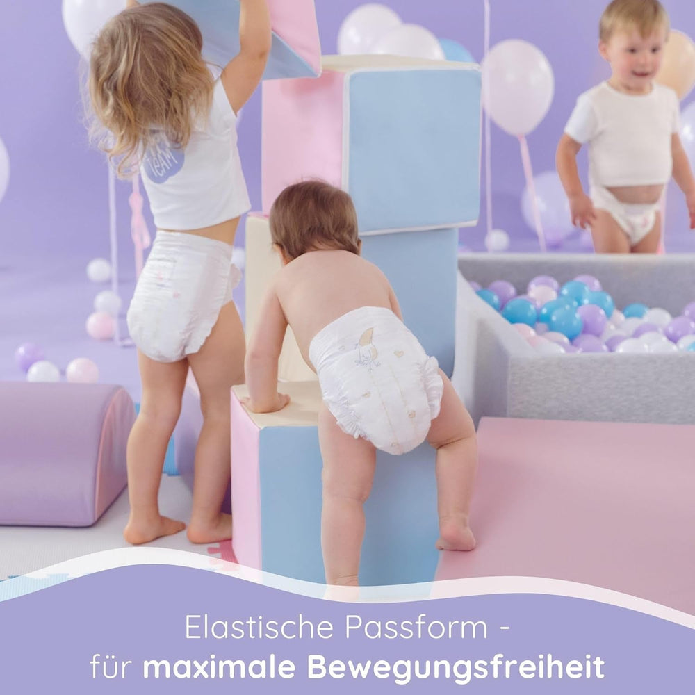 Scutece Bella Baby Happy Premium, mărimea 6, Junior Extra, 15+ kg, 96 de bucăți, sigiliu DERMATEST și OEKO-TEX, scutece de unică folosință pentru bebeluși