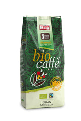 Boabe de cafea Caffè Haiti Roma Biocaffè Gran Miscela 100% organice/Fairtrade, 1 kg, certificate de Institutul Italian de Espresso. Un espresso gourmet produs în Italia. Prăjire artizanală.