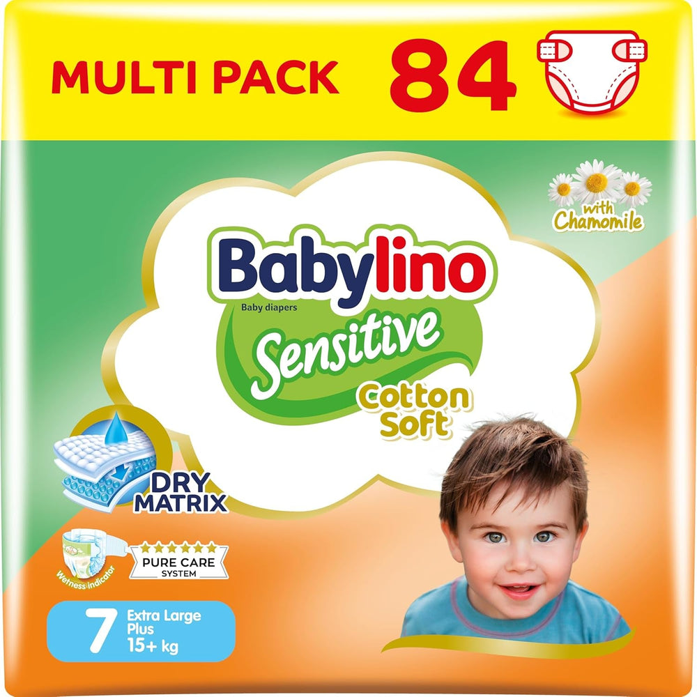 Scutece pentru bebeluși sensibili, mărimea 7, extra large plus (+15 kg), 14 bucăți