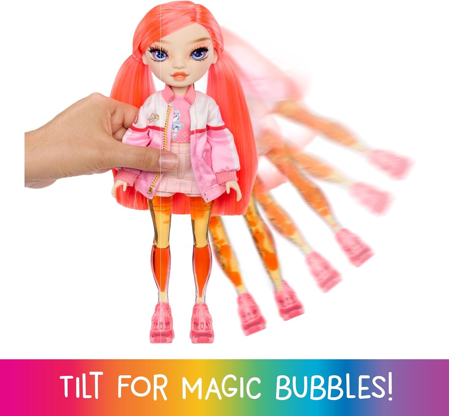 Rainbow High Sparkle & Shine Doll - Dawn - 28 cm Modepuppe mit Korallenrotem Haar und Magischen Zauberblasen in den Beinen, Farbe, zum Stylen und Spielen, Sammlerstück, Für Kinder von 4 bis 12 Jahren