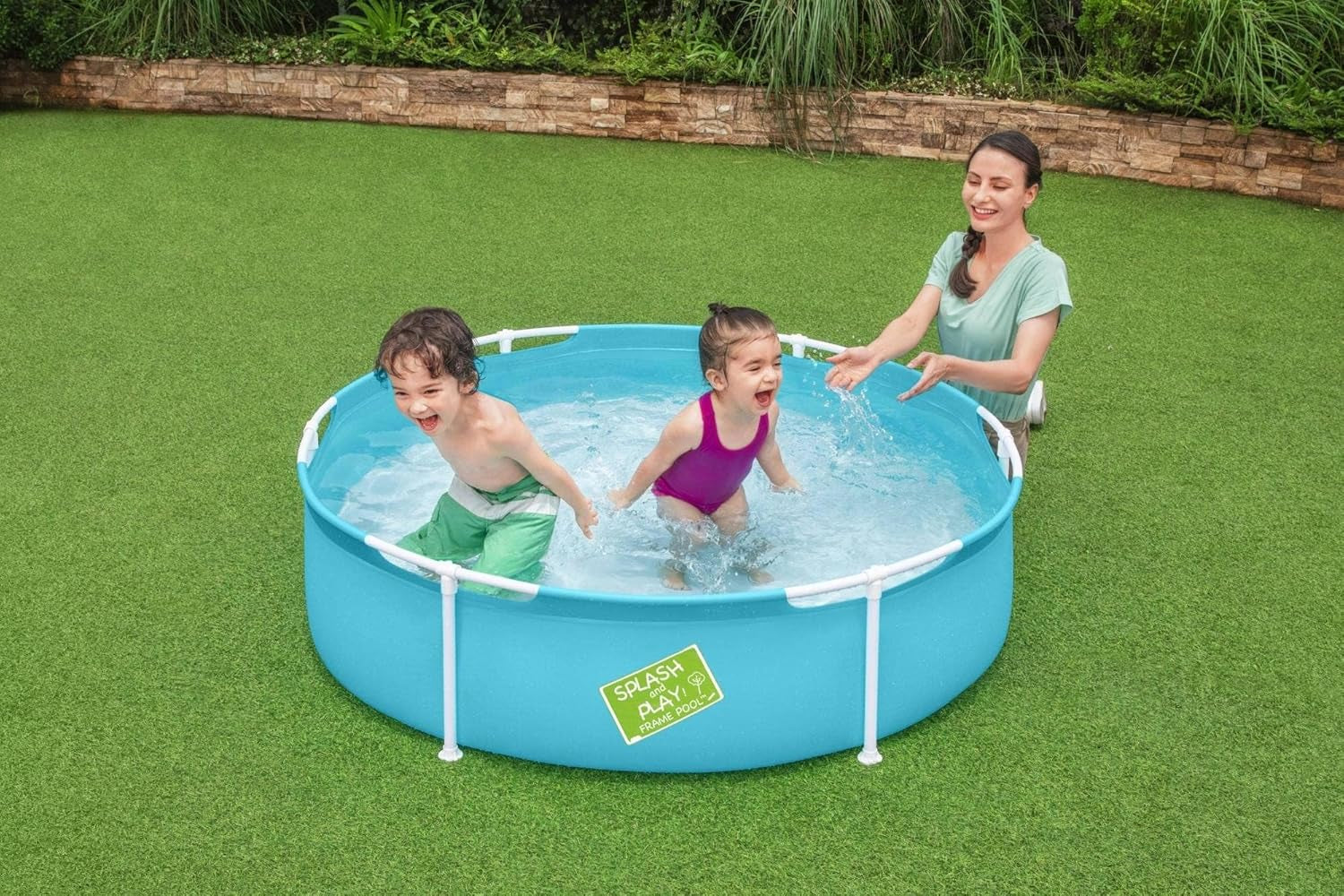 Bestway My First Frame Pool, piscină pentru copii, 152 x 38 cm, 56283, albastru, 152 x 152 x 38 cm