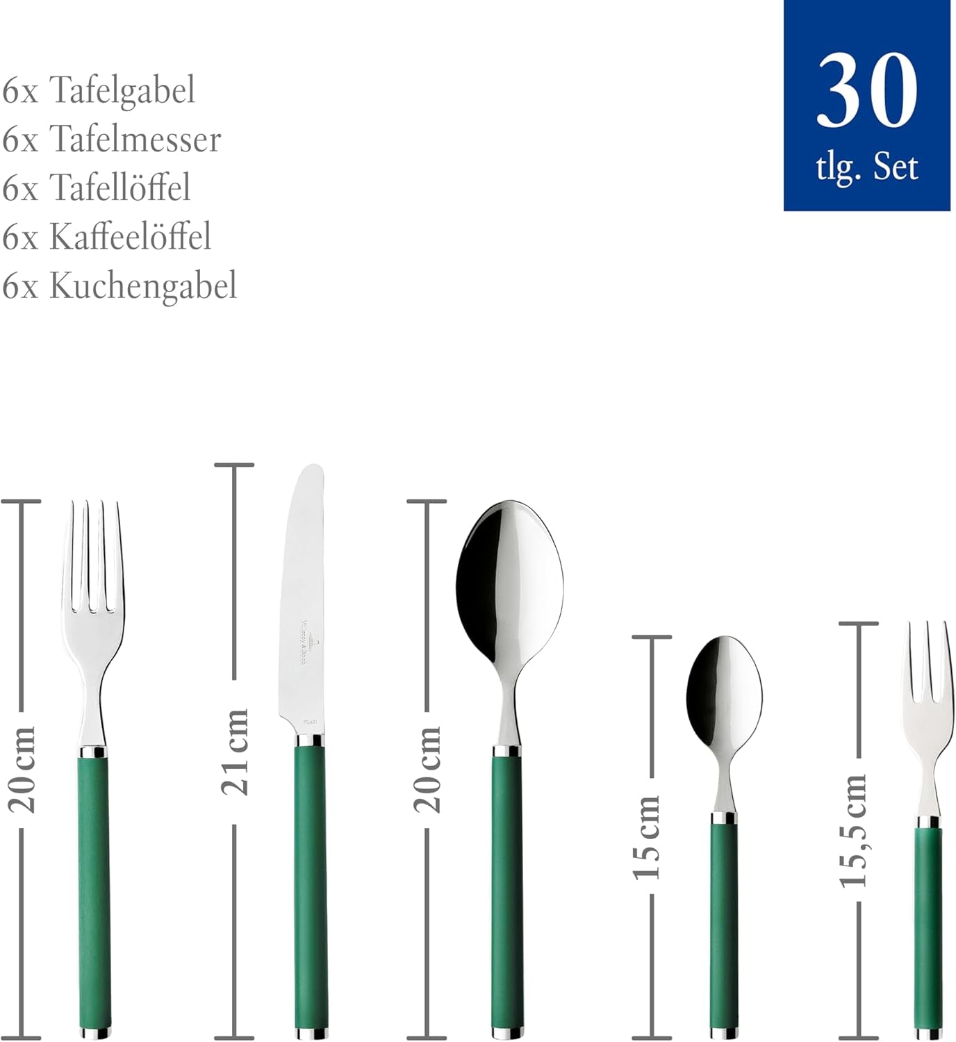 Villeroy & Boch - Set de tacâmuri Play! Green Garden, 30 piese Bucatarie Naty Shop