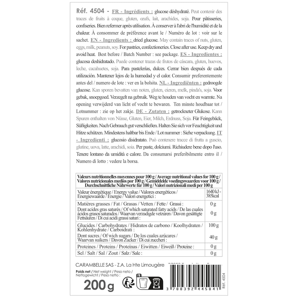 Scrapcooking Dörrte Glucose, 200 G Süßstoffe Naty Shop