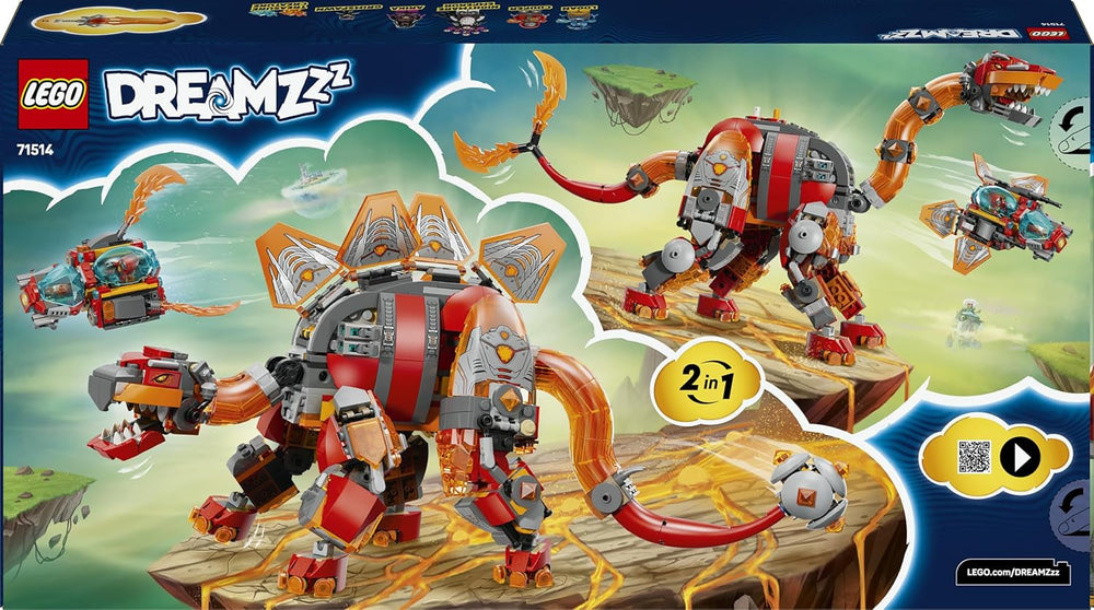 LEGO DREAMZzz 2in1 Dino-Düsenflieger - Dinosaurier Spielzeug verwandelbar in Stegosaurus - inkl. 4 Minifiguren und 2 sammelbaren Schatz-Kreaturen - Geschenk für Jungen ab 9 Jahren - 71514