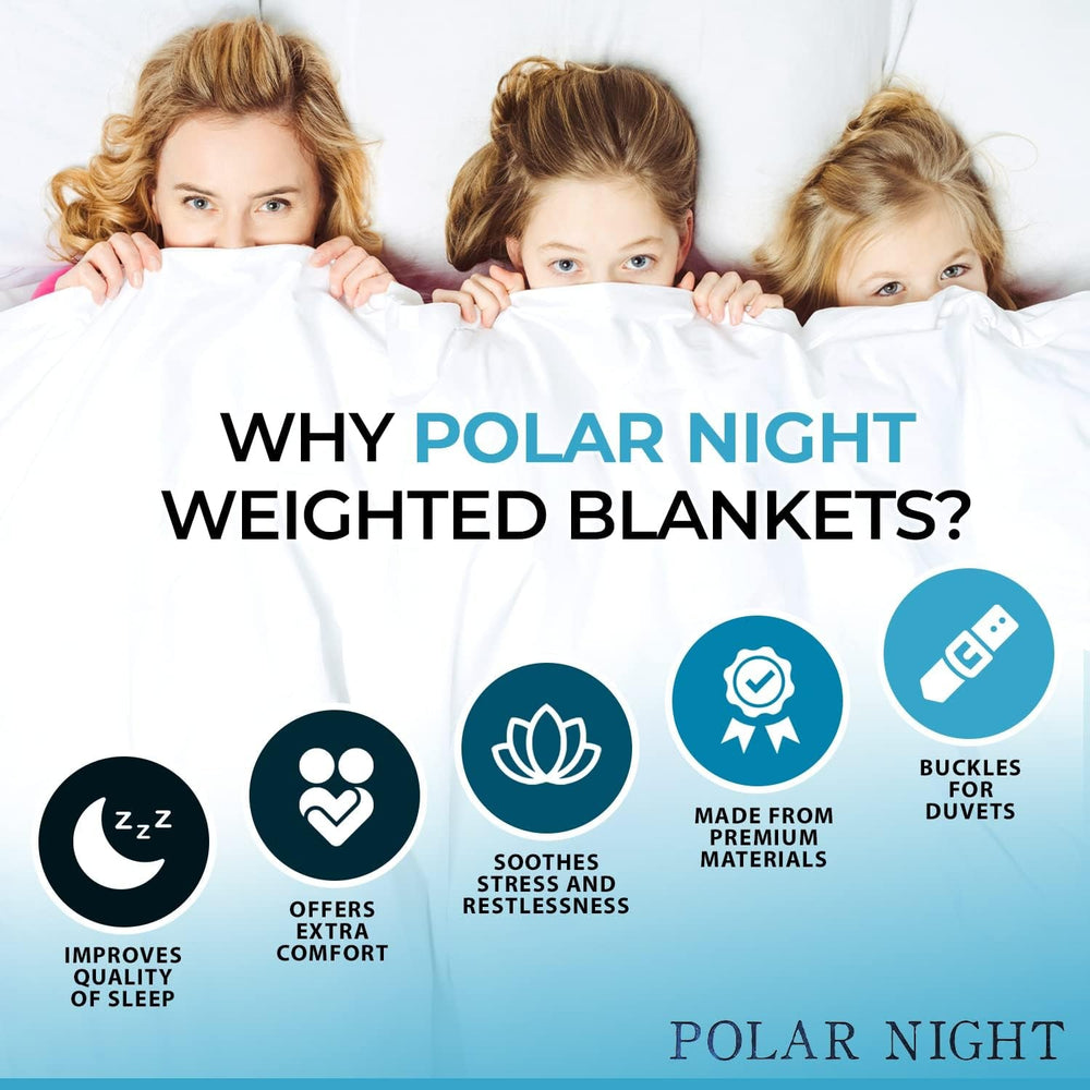 Polar Night Gewichtsdecke für Erwachsene 150 x 200 cm, 9 kg – Gewichtsdecke für tiefen Schlaf, schwere Decke, Therapiedecke aus 100 % Mikrofaser, Entspannungsdecke Oeko-Tex® 100 Comforter Standard-Betten und Decken Polar Night