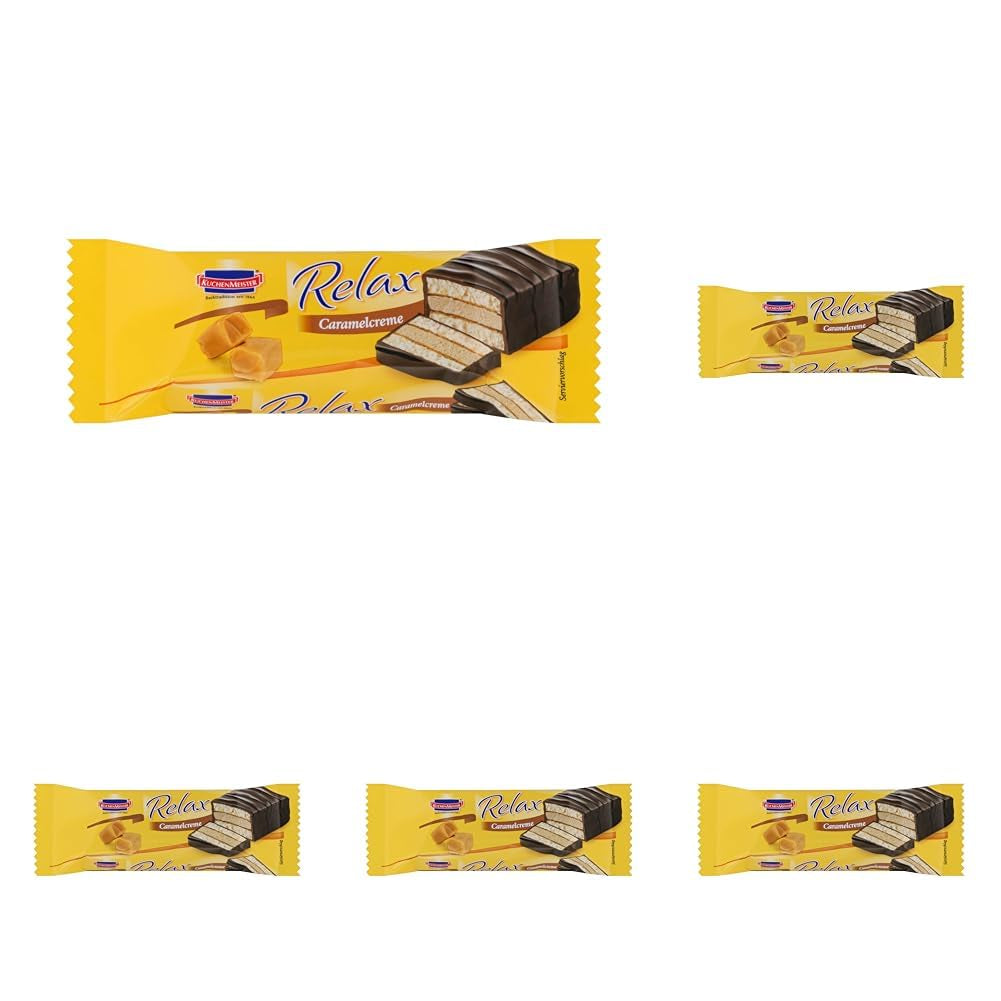 KuchenMeister Relax Cocoa Cake Bar 32g | Pandișpan cu gust de ciocolată | Umplutură delicată cu cremă de cacao | Ciocolată neagră crocantă | Gustare perfectă între mese | 1 x baton 32g