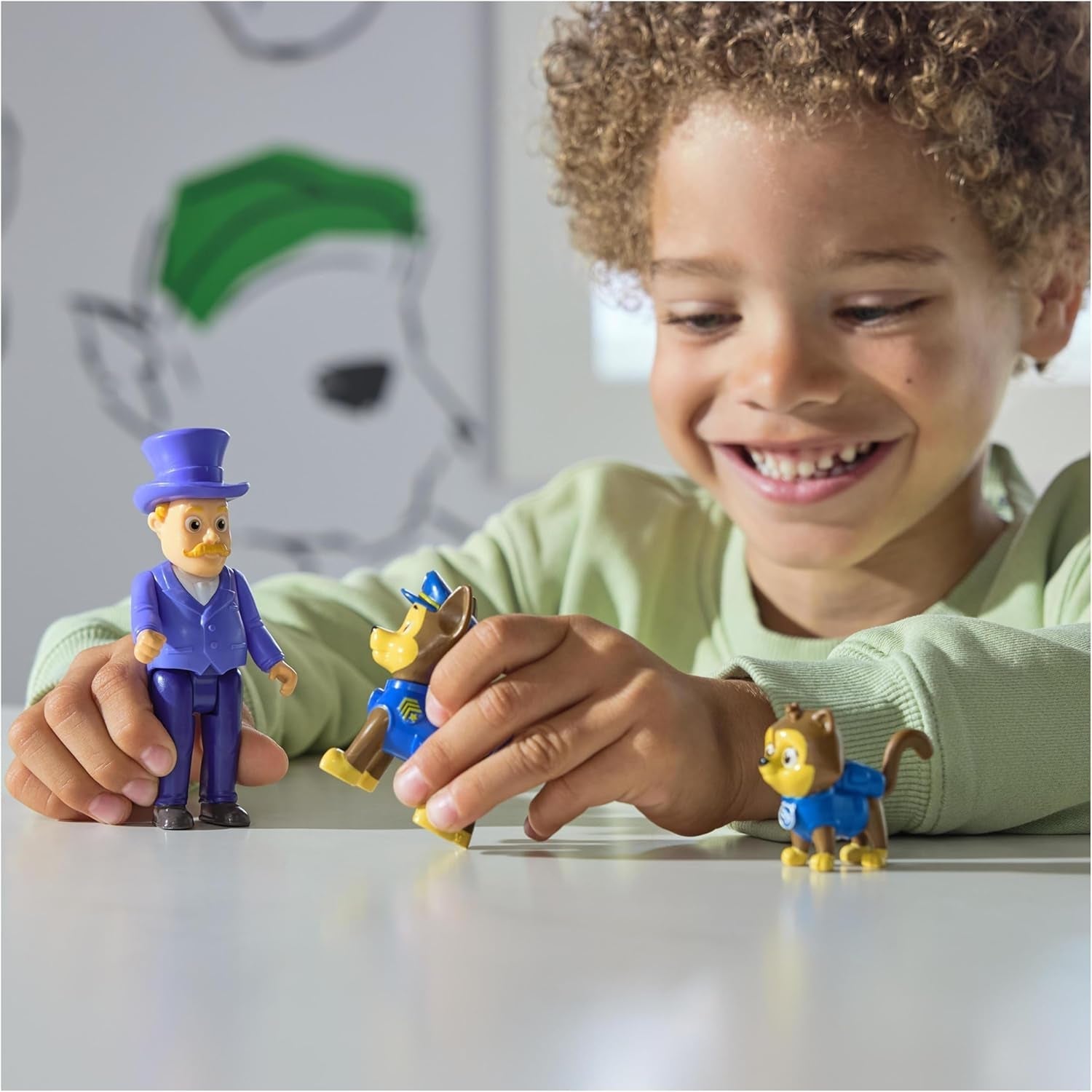 PAW PATROL Hero Pups – Actionfiguren-Set mit 1 Chase Dog-Figur, 1 Chaos Cat-Figur und 1 Besserwisser-Bürgermeister-Figur, Spielzeug geeignet für Actionfiguren ab 3 Jahren Naty Shop