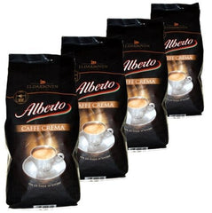 Boabe de cafea Alberto Crema, 1kg, pachet de 4 (4 x 1 kg)